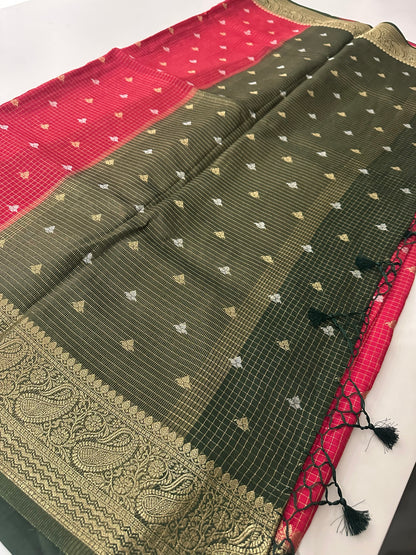 Viscose Banarasi saree-M27