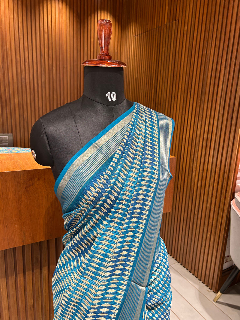 Premium daily wear printed chiffon sarees 🌹 JU26
