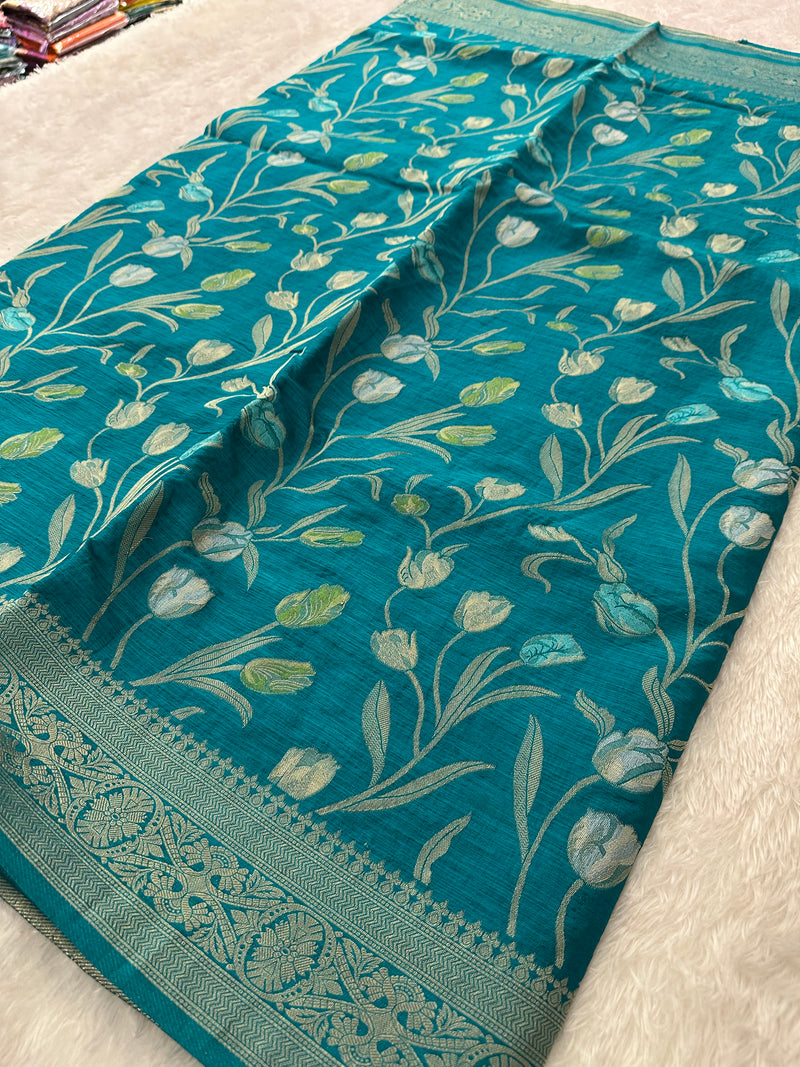 Tulips Linen Premium Saree-M13