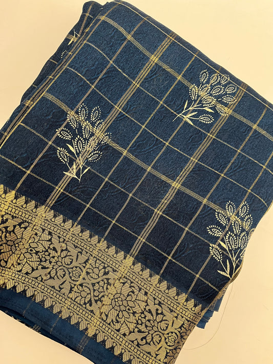 Ju4 Tussar Chiffon