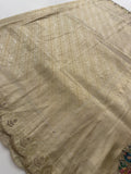 🌹Gold Banarsi Soft Tissue Silk Saree on Stone work Pallu and scallop border 🌹 JU27