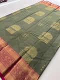 Semi Kanchi Silk Saree-JU7