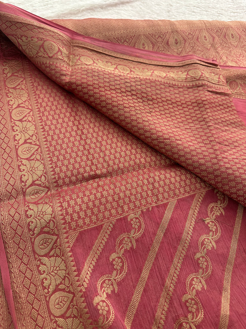 Designer Dupion Silk Saree – Baby Pink AU26