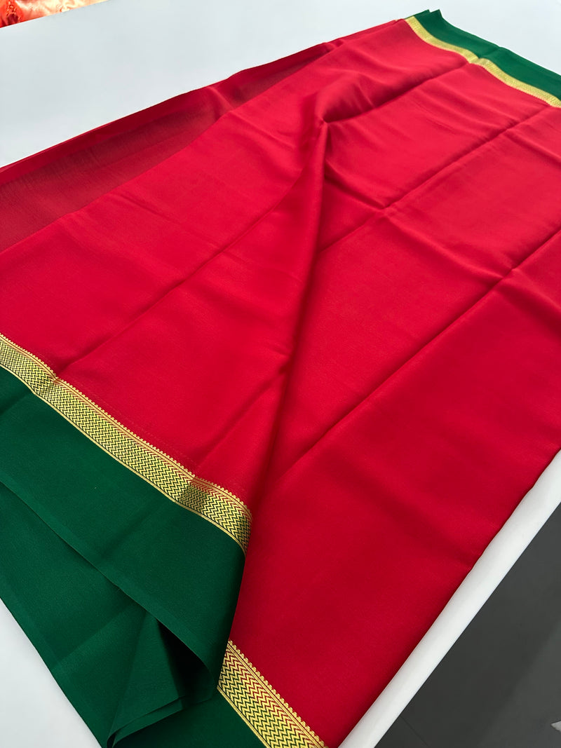 80GSM PURE CRAPE MYSORE SILK SAREE- JU28
