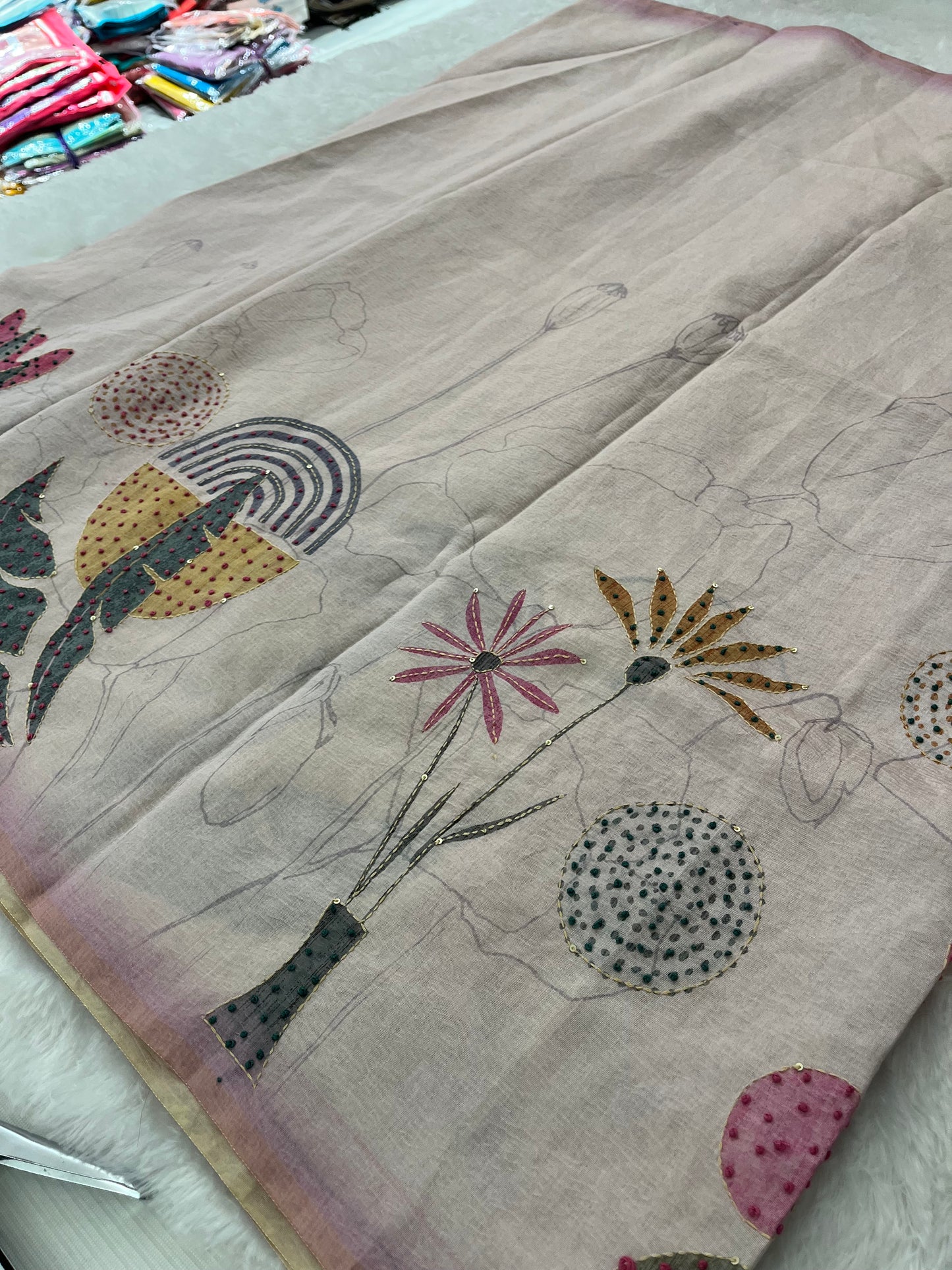 Knot Work Fancy Saree-F17