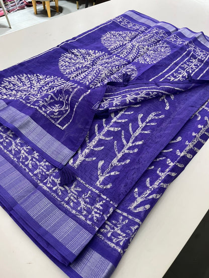 Batik Linen Saree