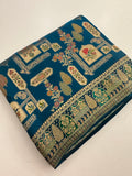 Pashmina Silk Saree is Weaving Design comes in beautiful peacock Color 🌹
-AU3