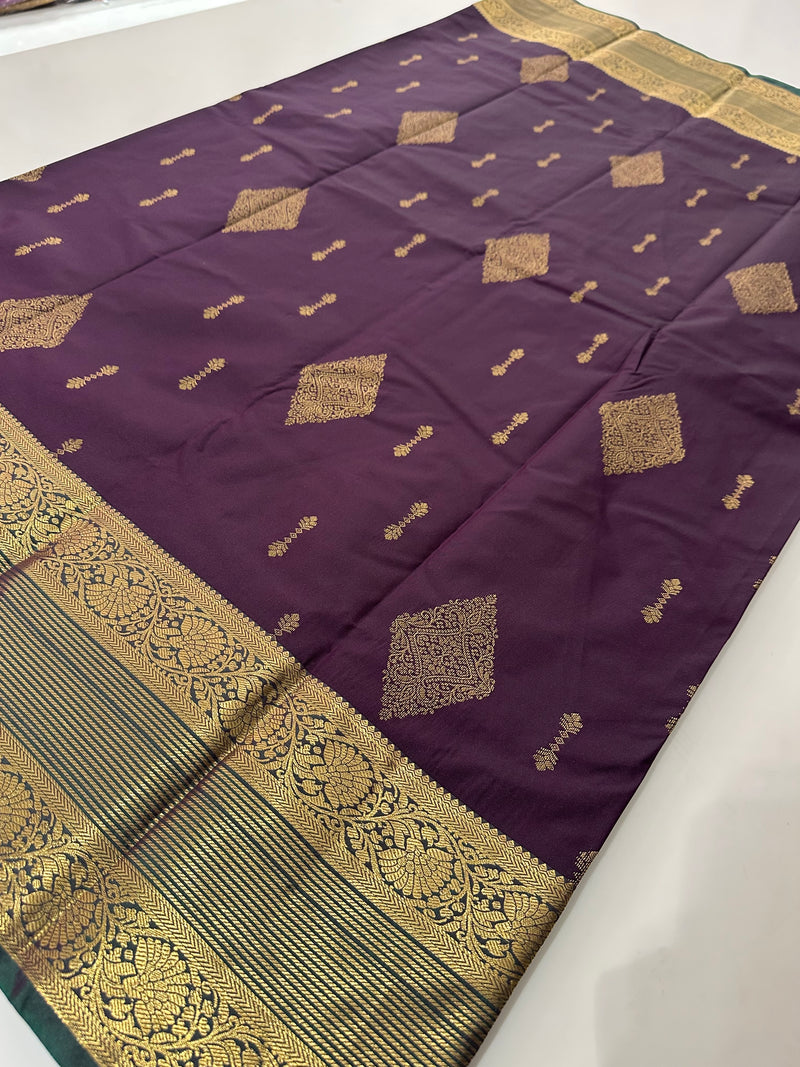 Semi Kanchi Silk Saree-J24