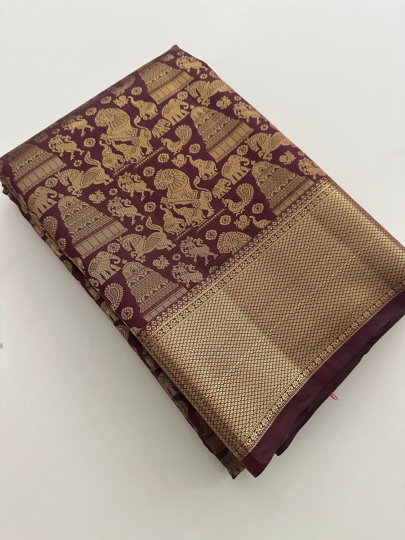 Kanchi Semi Silk Tissue Brocade-JU10