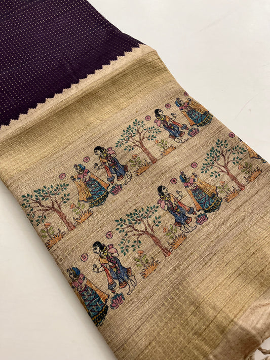 Jute silk Kalamkari blouse