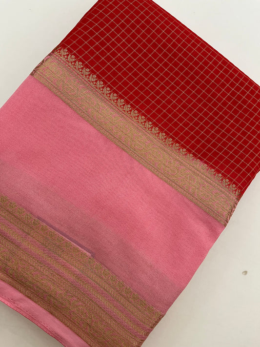 Crepe Small Checks Bentex Border