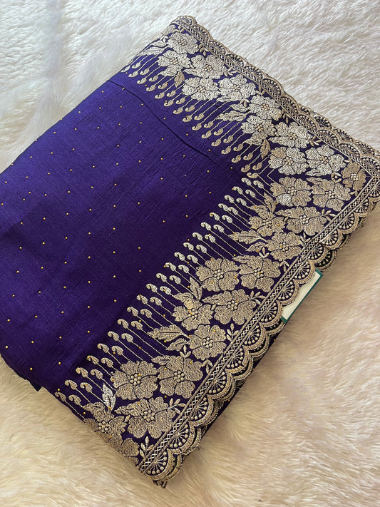 Scallop borde Fancy saree