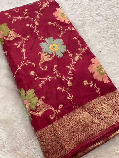 Banarasi Fancy Crape Saree -M19