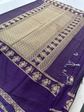 Fancy Checks Crape Silk Saree -M30