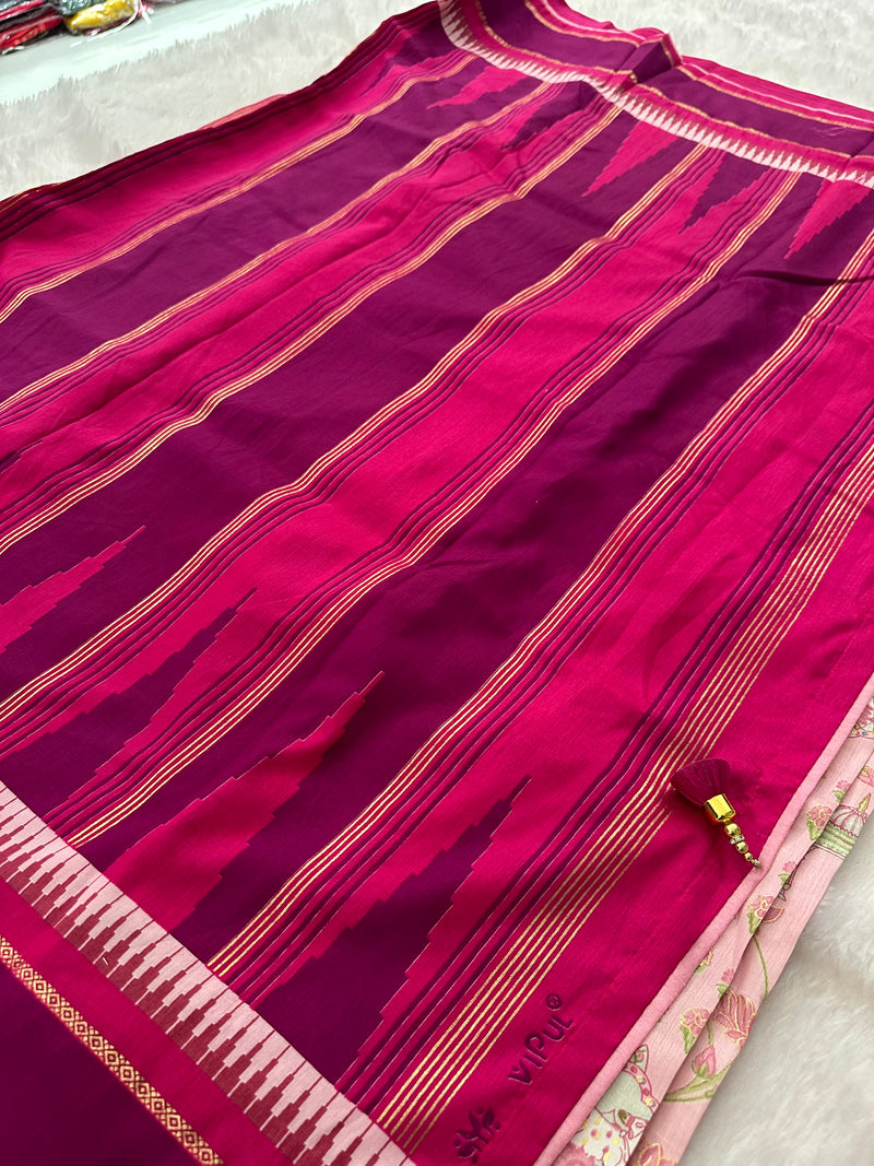 Ikkat Print Crape Chiffon-M26