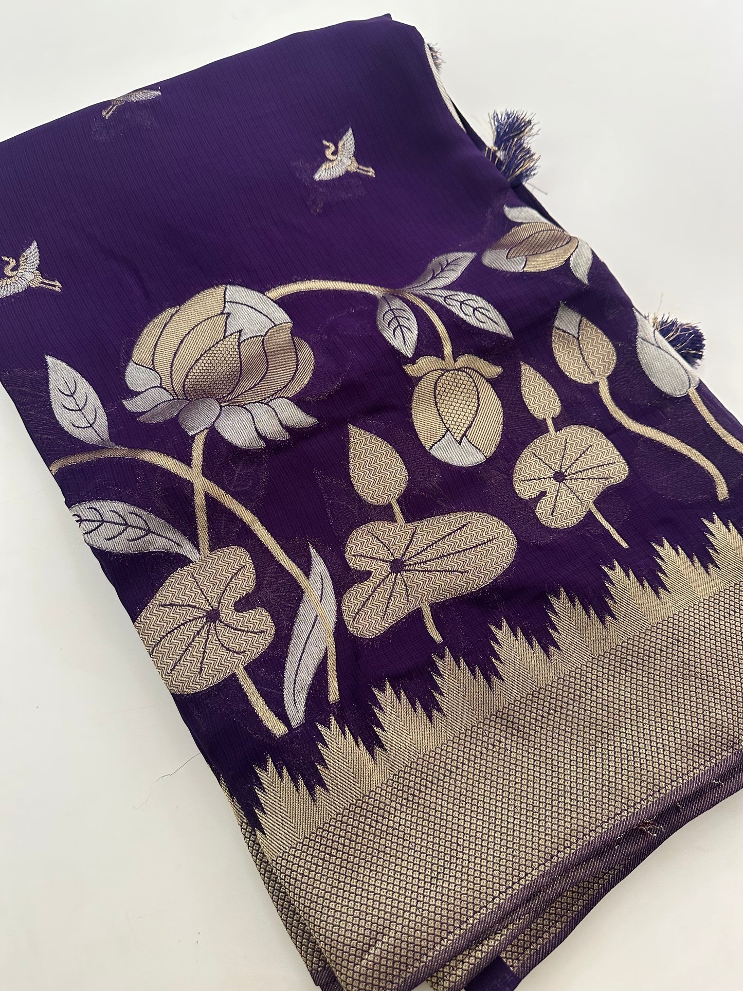 Jute Chiffon Premium Designer Saree-M26