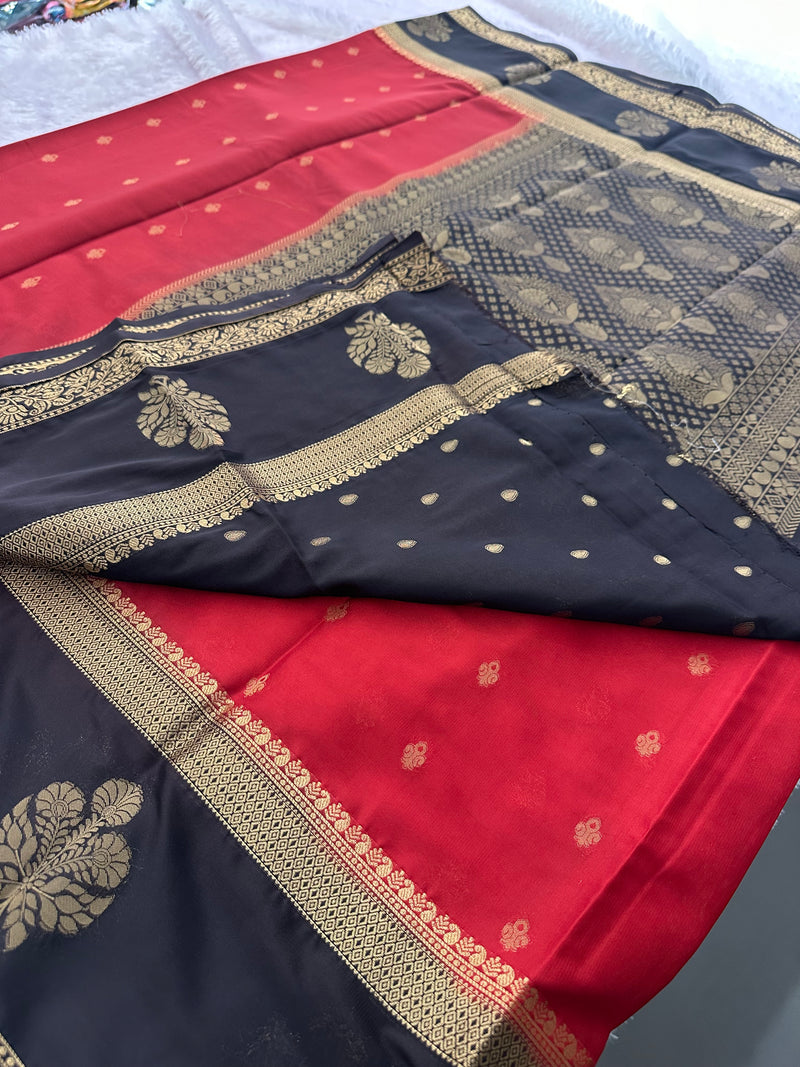 Semi Mysore Crape Silk saree-JU19