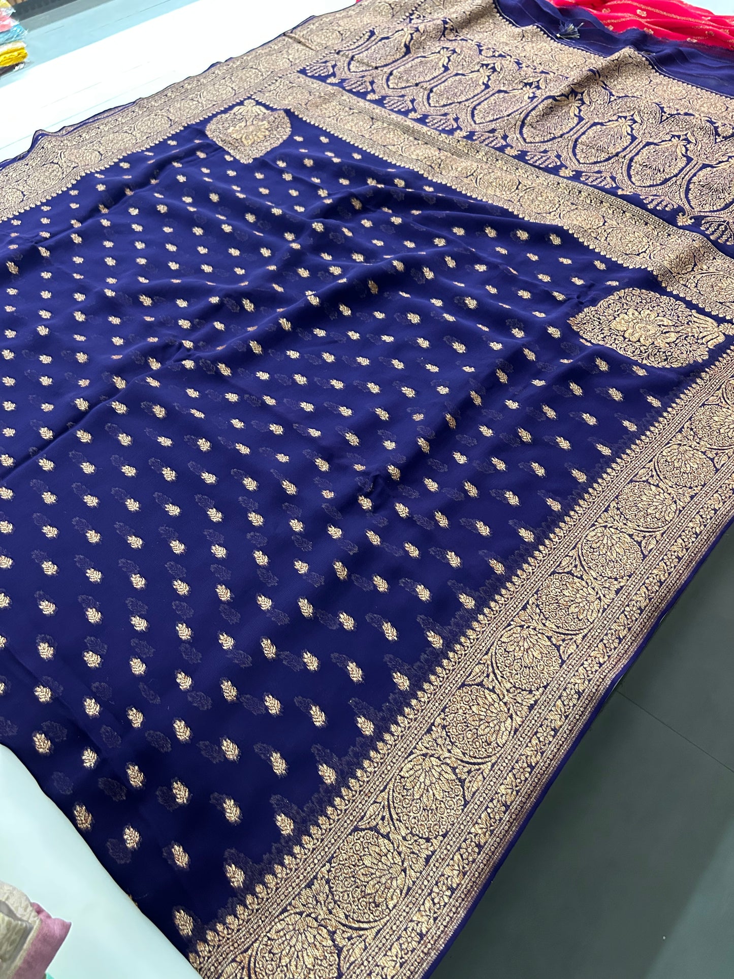 PURE VISCOSE CHIFFON SAREE-M20