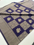 🌹Banarsi Crape Fancy Sarees On Rich Pallu Designs and Self Blouse On it. 🌹 JU27