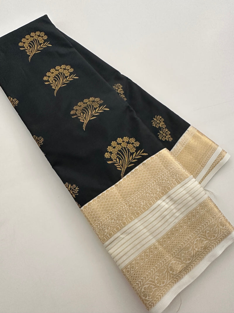 New collection in Kanchi Semi Silk sarees for Varmahalaxmi with contrast matching blouse piece-JU29