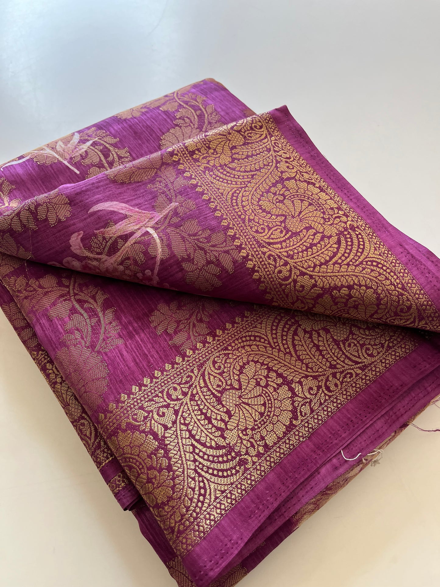 Tussar printed fancy