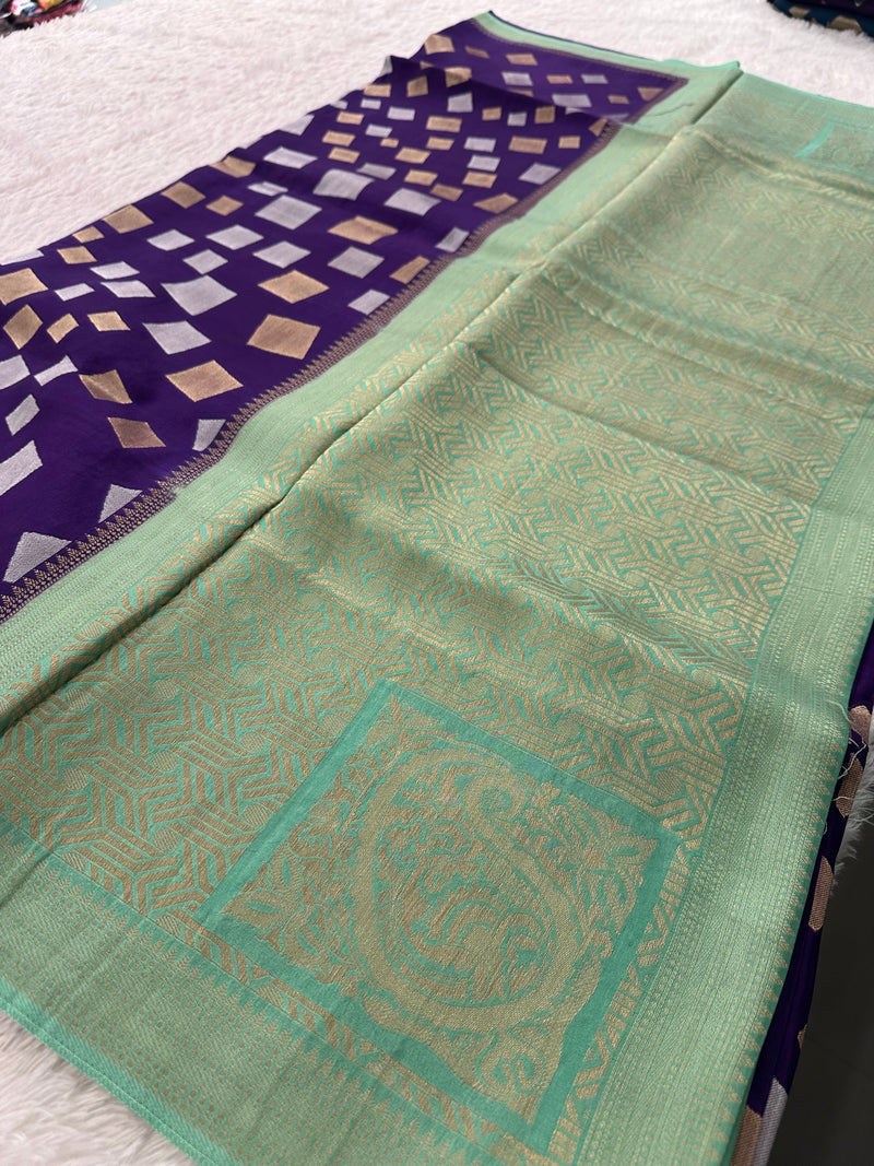 Banarsi Viscose Fancy Saree-JU12
