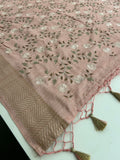 🌹Tussar Silk Sarees in Full Embroidery Work With Self Pattern Blouse 🌹
JU23