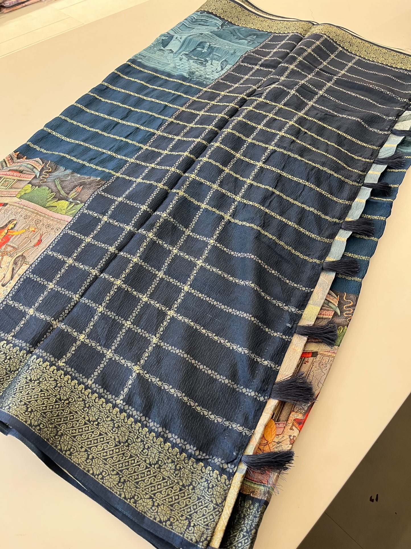 Crush Tussar  Designer