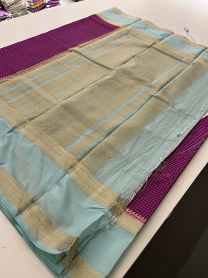 Crepe Small Checks Bentex Border