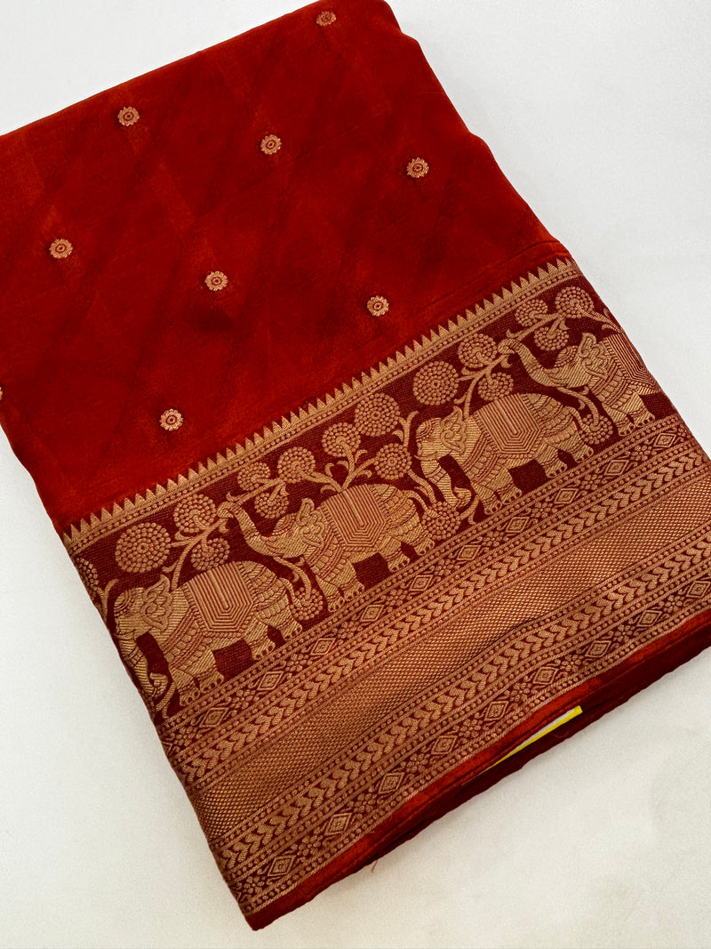 Premium Laser Chiffon Saree-M15