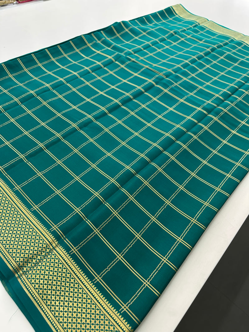 Pure Crape Mysore Silk Saree  100GSM❤️❤️-J22