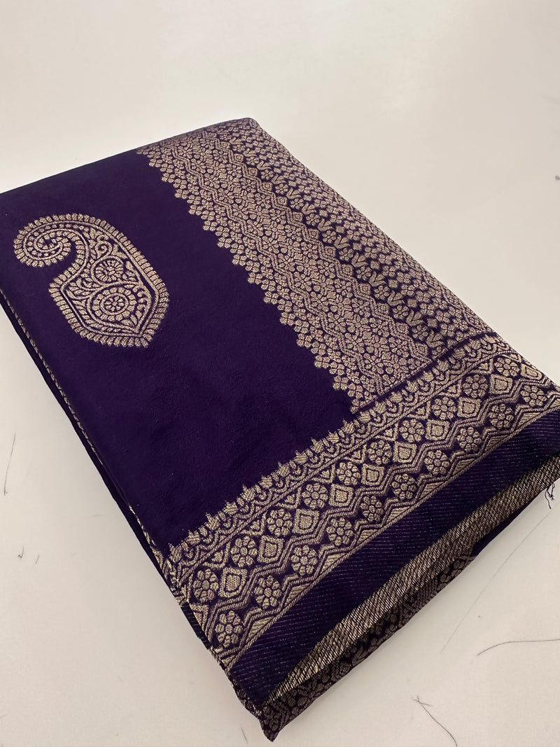 Banarsi Crape Fancy 🌹-AU6