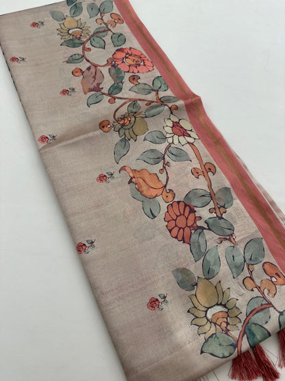 Printed Tussar Fancy-J12