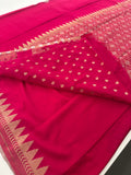 Designer Saree - Pink Crepe Georgette JU17