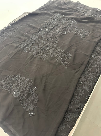 Georgette Fancy Saree-J12