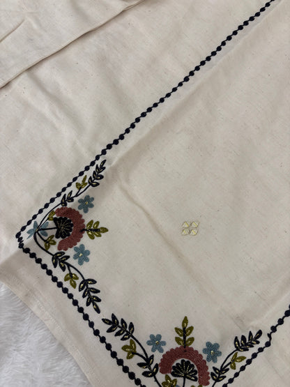 White Cotton Dress Washed Fabric No Transparent