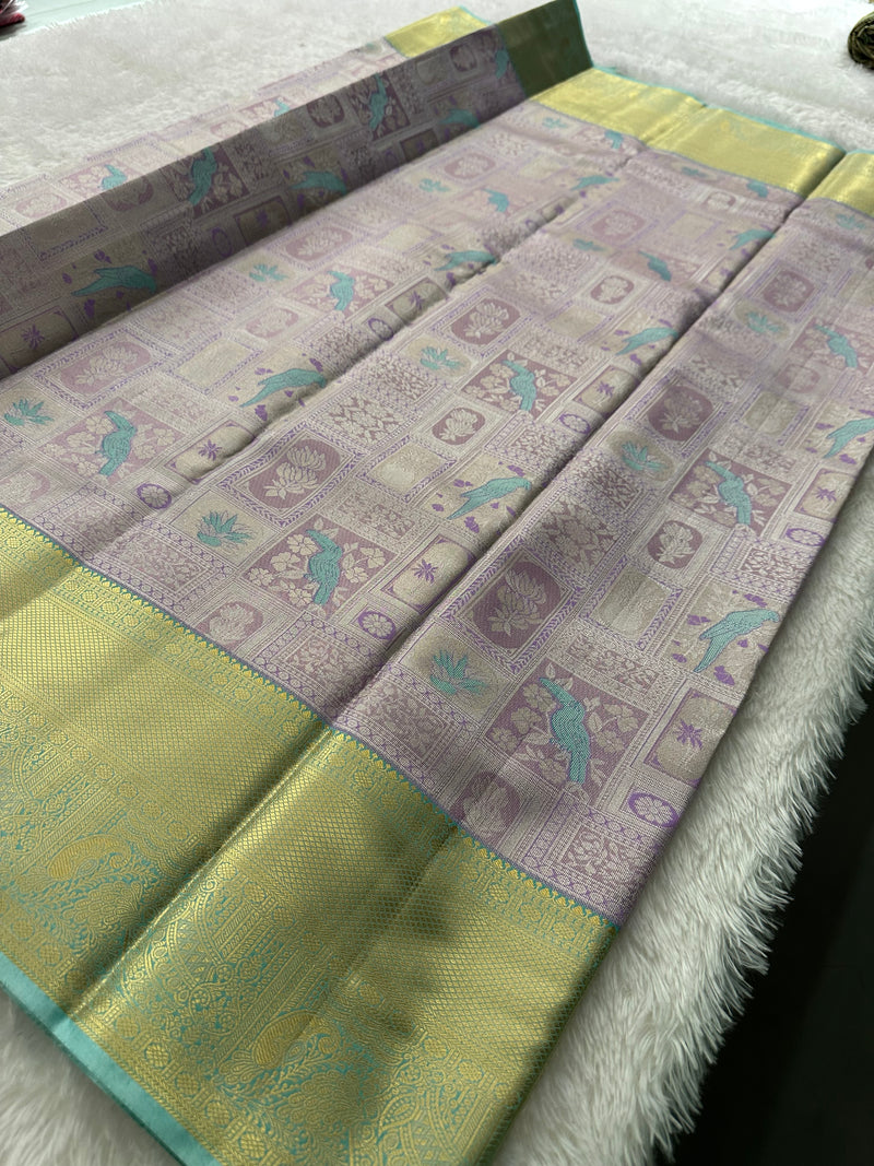 Tissue Kanchi Semi Silk Saree-JU8