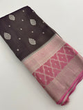 Crape Viscose Fancy Sarees-AU4