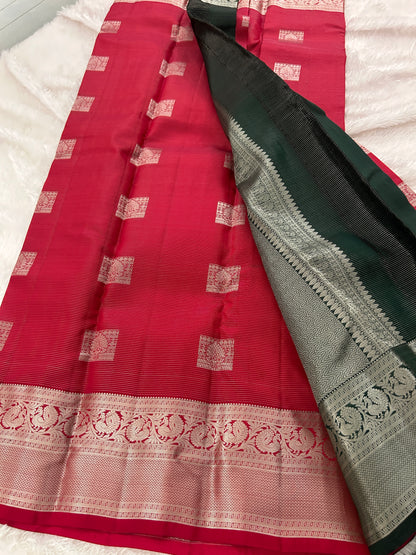 Designer Silver Zari Kanchipuram Silk