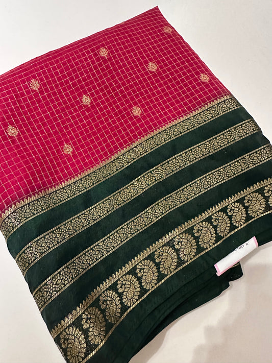 Mysore crape Fancy Saree-M28