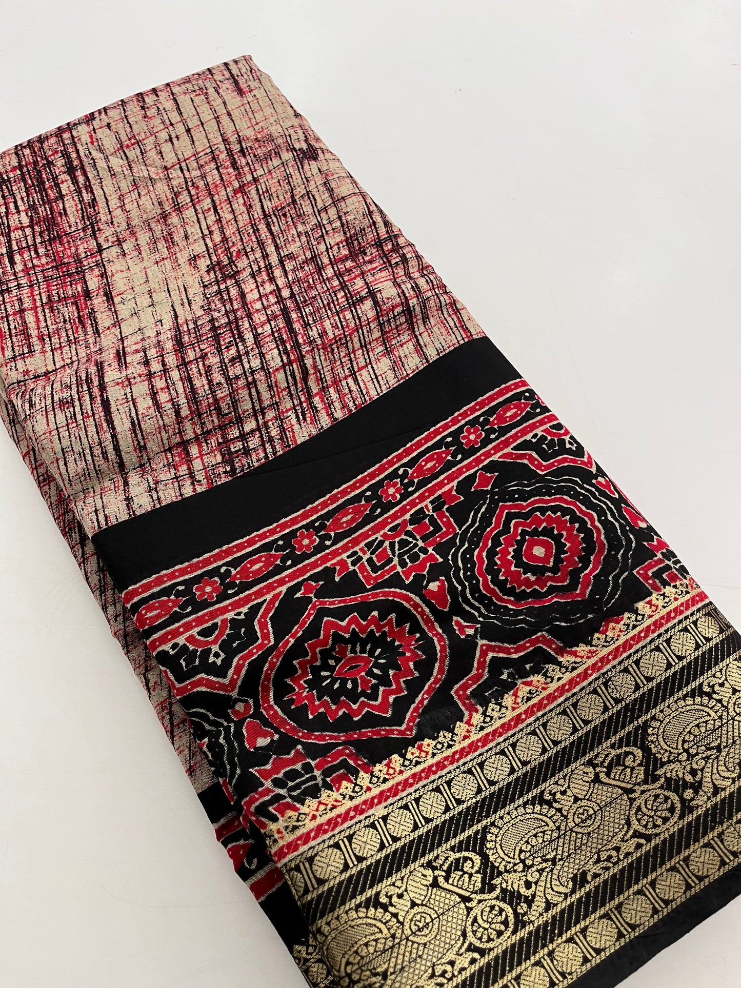 Bagru print fancy saree