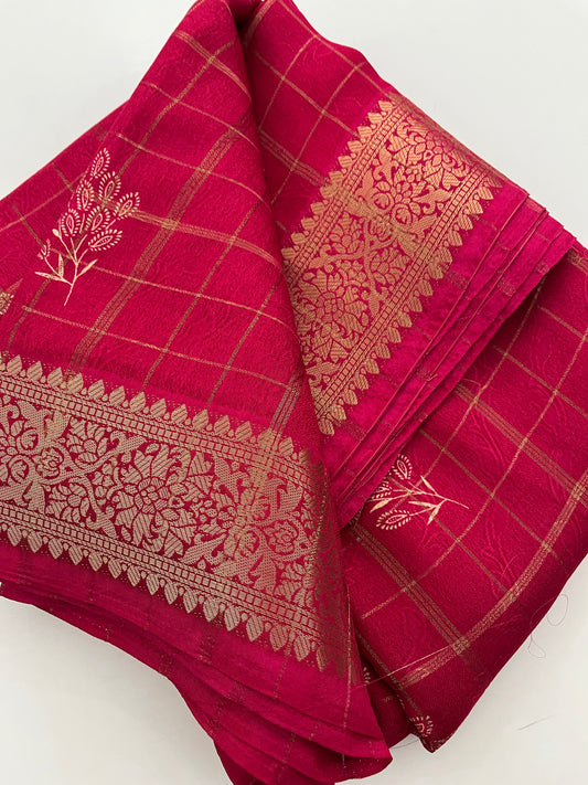 Ju4 Tussar Chiffon