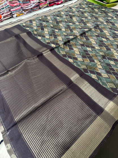Printed Tussar Silk-M14