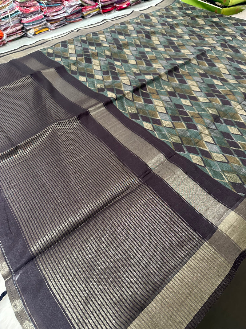 Printed Tussar Silk-M14