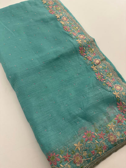 Organza Work Saree-M30