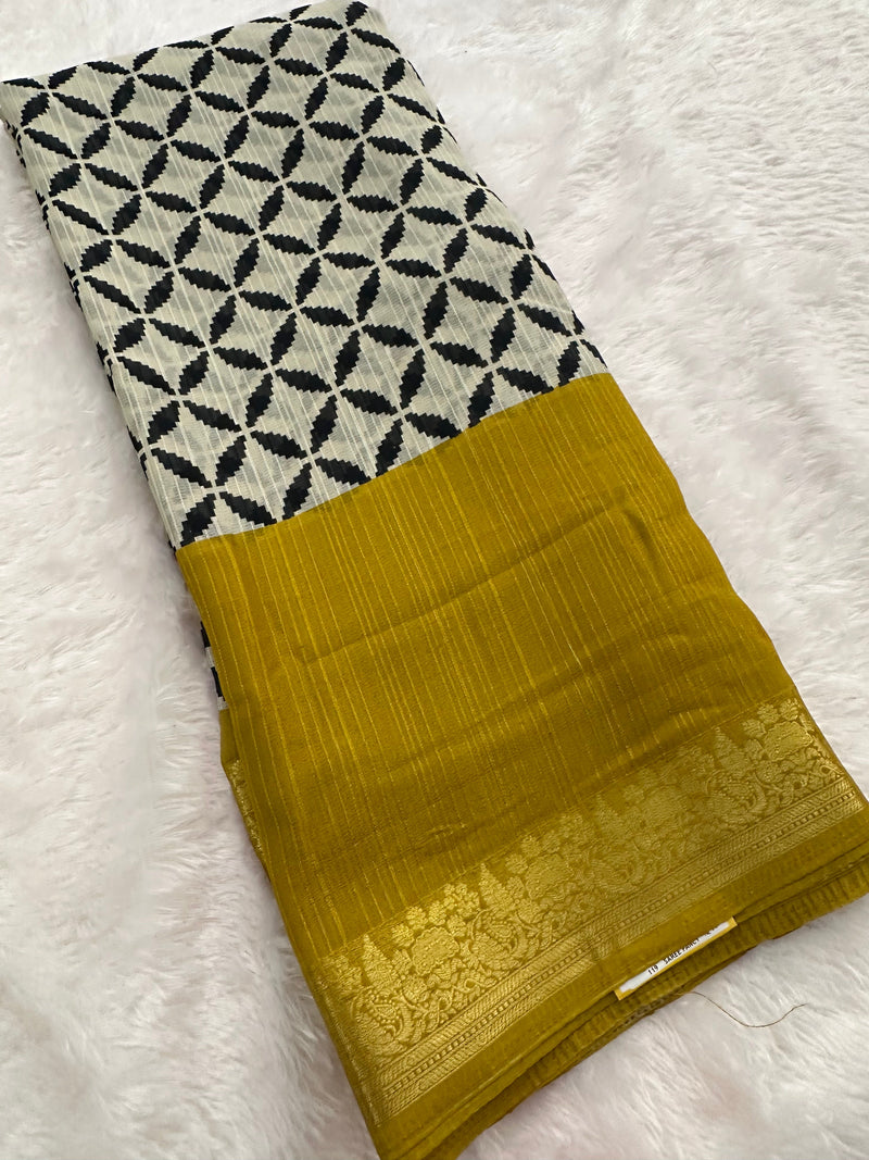 Crape Chiffon Saree-J5