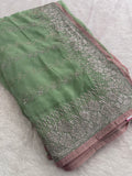 Work Organza Saree-JU12