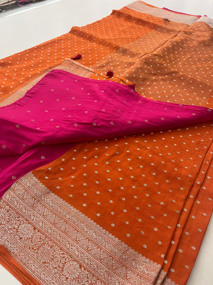 Banarsi Crape Silver Butties