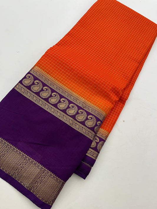 Crepe Small Checks Bentex Border