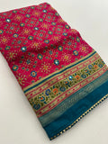 Crush Patola Bandhini Saree – Pink X Blue AU24
